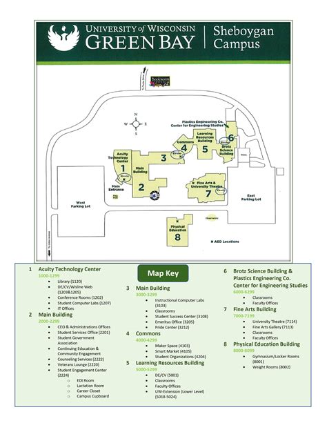 Sheboygan Campus - Maps - UW-Green Bay