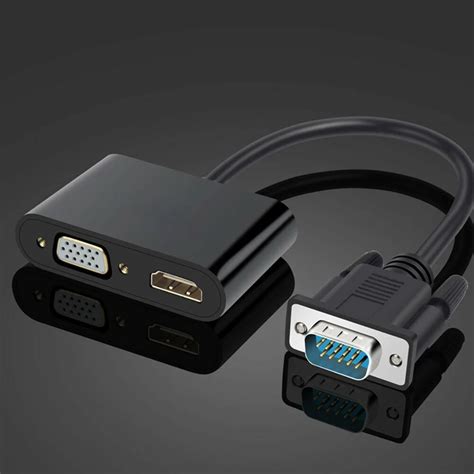 2-in-1 VGA to HDMI VGA Adapter Converter Splitter - Computer ...