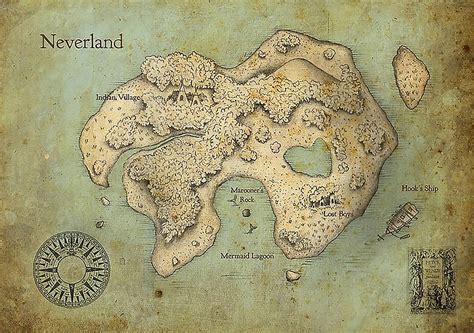 Neverland Map Digital Art by Kristen Zenili Mikaila - Pixels