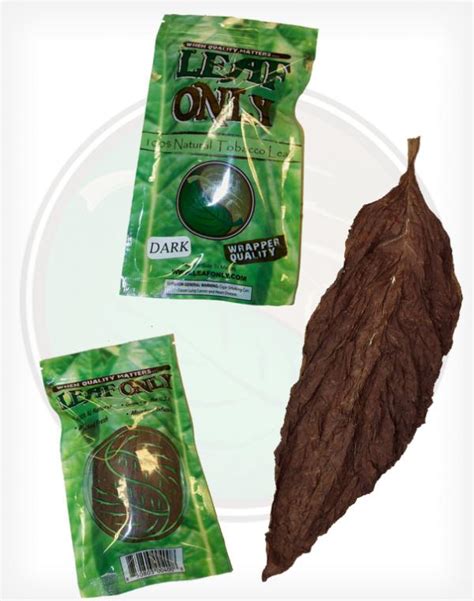 Single Fronto Leaf - Dark. Leaf Only Packaged Fronto Wrapper Tobacco Leaf.