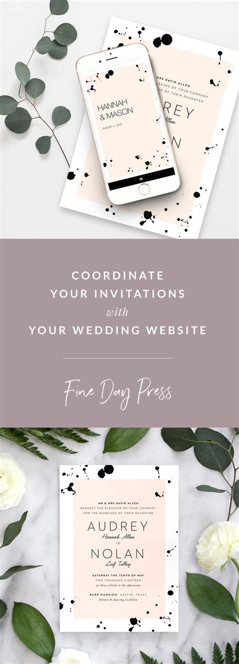 Coordinate Invitations with your Wedding Website with Fine Day Press ...