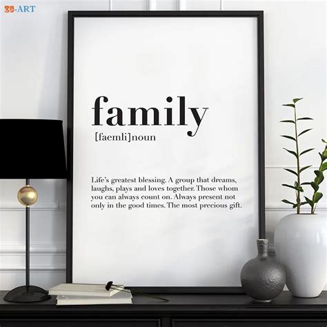 Nordic Minimalist Family Quote Wall Art Canvas Poster Print Painting ...