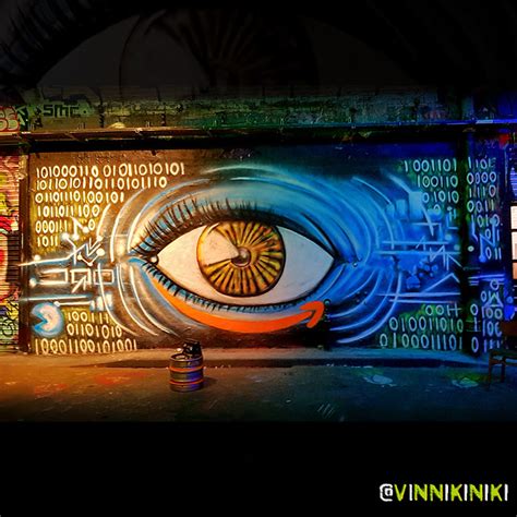 Black Light Eye Graffiti Mural - Vinni Kiniki Graffiti & Mural Artist ...