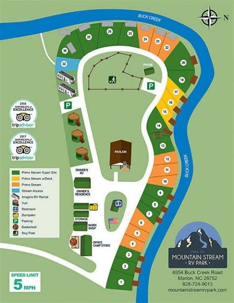 RV Park Site Map | Mountain Stream RV Park | Rv parks, Rv parks and ...