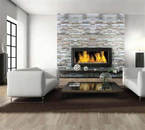 fireplace tile for wall | Fireplaces & Feature Walls... Modern Stone ...