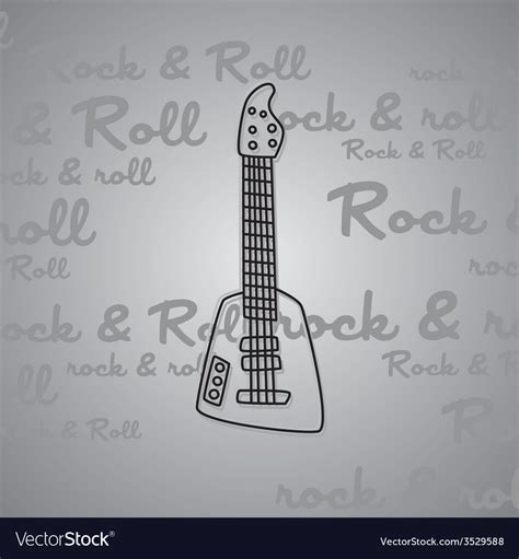 Rock and roll guitar theme Royalty Free Vector Image