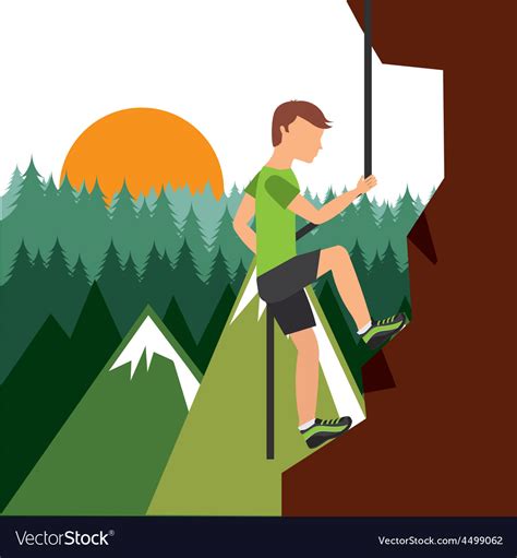 Mountain climbing Royalty Free Vector Image - VectorStock