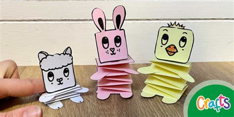 Folded Paper Easter Animals | Easter Crafts (Teacher-Made)