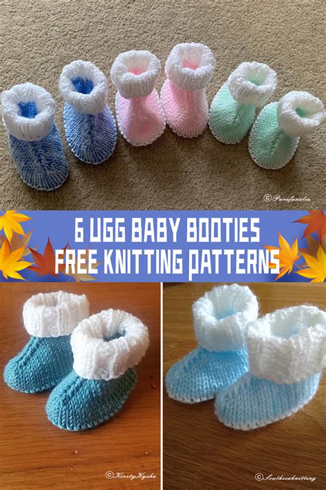 6 FREE UGG Baby Booties Knitting Patterns - iGOODideas.com