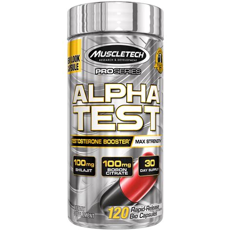 MuscleTech AlphaTest ATP & Testosterone Booster for Men, Boost Free Testosterone and Enhance ATP ...