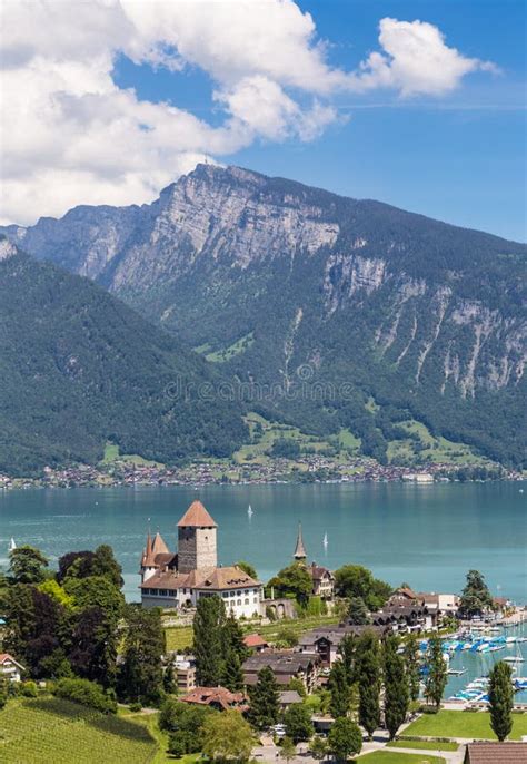 Spiez Castle in Switzerland Stock Image - Image of medieval, alpine: 74678949