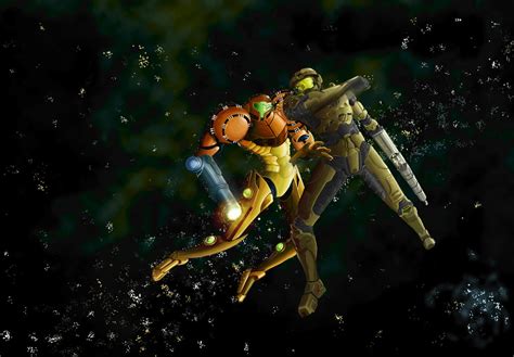 Samus vs. Master Chief by Burgstr on DeviantArt