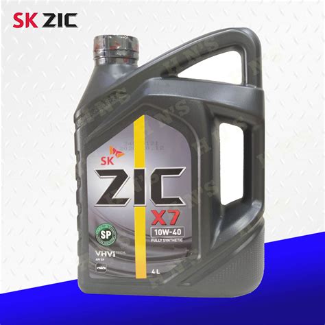 SK ZIC X7 10W-40 API SP Fully Synthetic Motor Oil 1 Gallon ( 4 Liters ) For Gasoline Engines ...