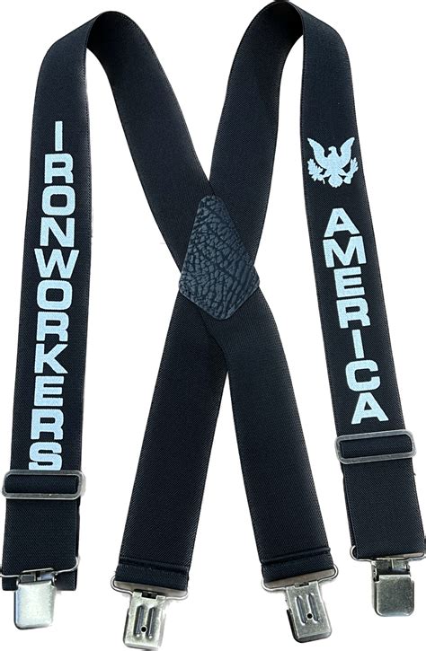 Suspender AAT-2008 Black - IRONWORKERS & AMERICA Suspenders - Made in – IronworkerTools.com