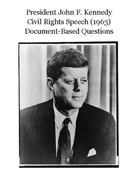 President John F. Kennedy Civil Rights Speech (1963) Document-Based ...