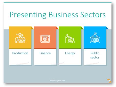 Presenting Business Sectors the Modern Way - Outline Industry Icons Overview - Infodiagram