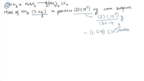 SOLVED: The fertilizer ammonium sulfate [(NH4)2SO4] is prepared by the reaction between ammonia ...