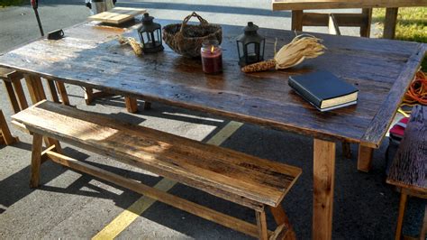 Rustic Barnwood Tables and Benches | Table, Pallet table, Barn wood