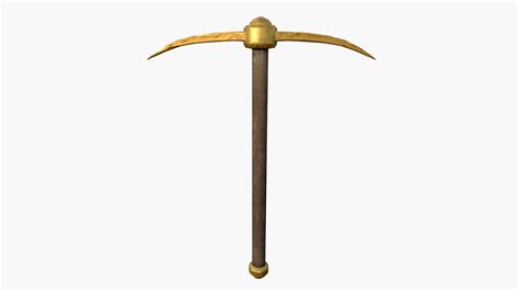 3D model golden pickaxe tools - TurboSquid 1694467