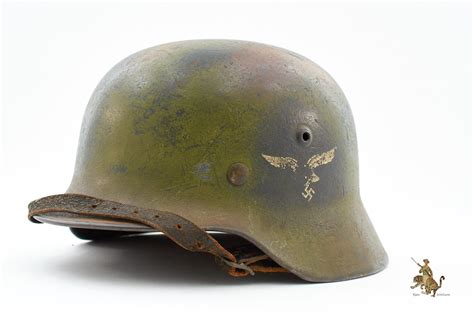 Original WWII M40 Luftwaffe Normandy Camo Helmet - Epic Artifacts