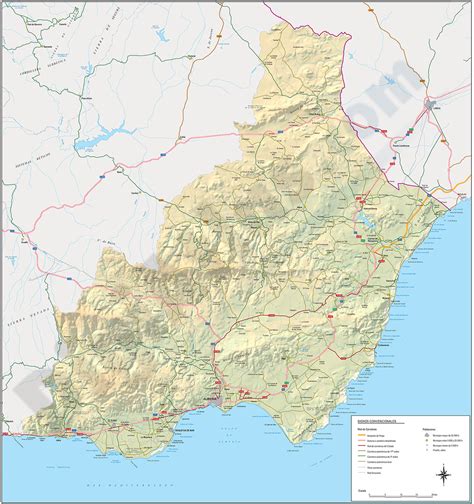 Almeria - province digital map