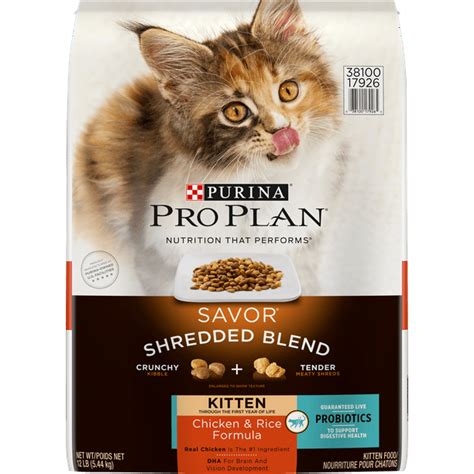 Purina Pro Plan With Probiotics, High Protein Dry Kitten Food, Shredded ...