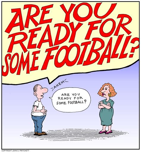 Sports cartoon, football fan cartoon, Monday night football cartoon by John Pritchett