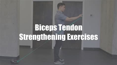 Biceps Tendon Injury Exercises