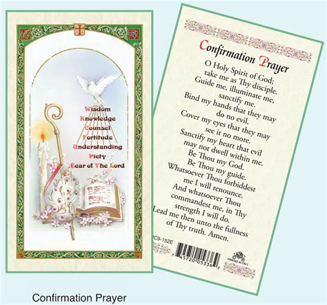 PRAYER CARD CONFIRMATION – Crosses & Medals