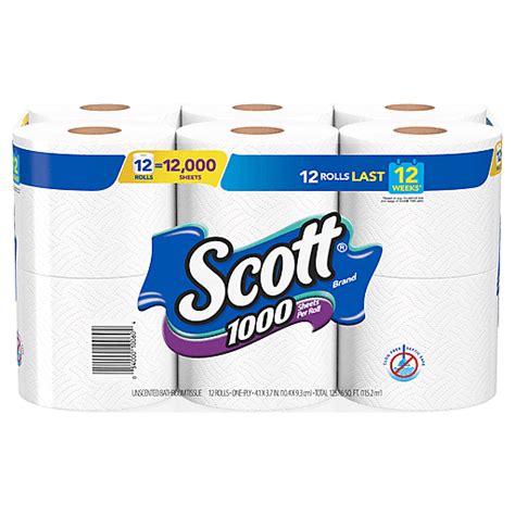 Scott Bathroom Tissue White, 12 Pack | Toilet Paper | Foodtown