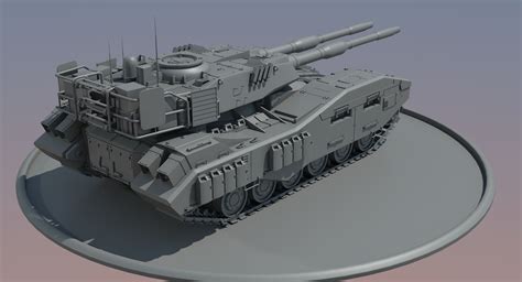 Futuristic tank 3D - TurboSquid 1198654