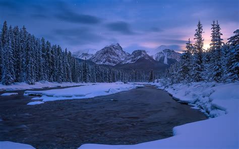 1920x1200 Resolution Canada Canadian Rockies in Winter 1200P Wallpaper - Wallpapers Den