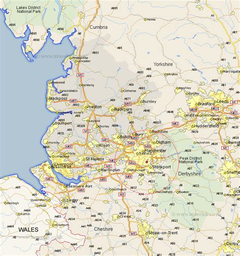 Heaton Chapel Map - Street and Road Maps of Lancashire England UK