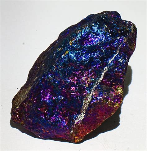 Chalcopyrite Blue Shiny Mineral Stone Crystal Stock Image - Image of colored, tetragonal: 109998707