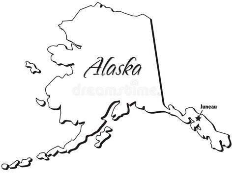 State of Alaska Outline stock vector. Illustration of isolation - 5067843