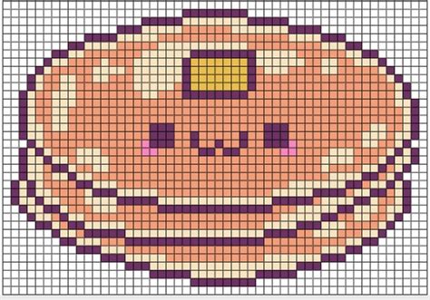 Kawaii Pancake Perler Bead Pattern Perler Square Stitch Ideas | The Best Porn Website