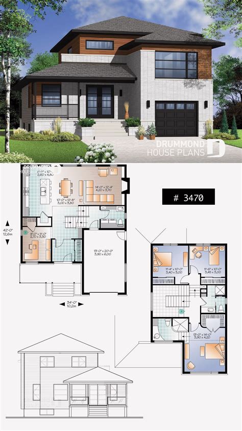 Modern House Floor Plans, Sims House Plans, Contemporary House Plans ...