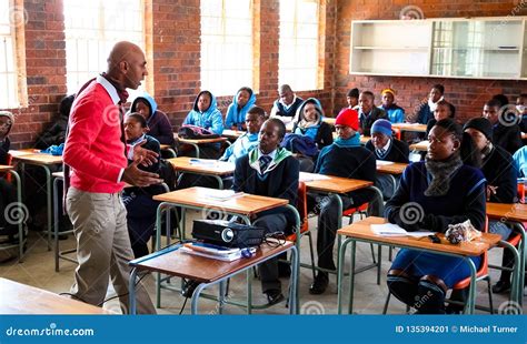 African High School Children And Teacher Editorial Image ...