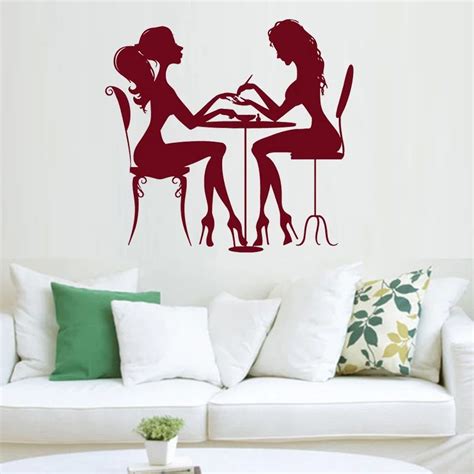 Nail Beauty Salon Vinyl Removable Wall Stickers Art Wall Decals Nail ...