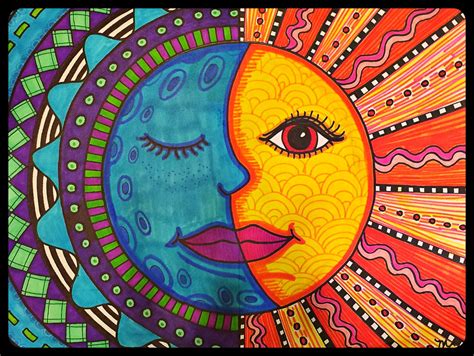 Mexican Folk Art Sun And Moon - GESTUQZ