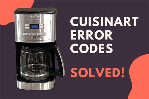 Error Codes: EEO, ERL, E08 On Cuisinart Coffee Maker (Solved!) - Jontic