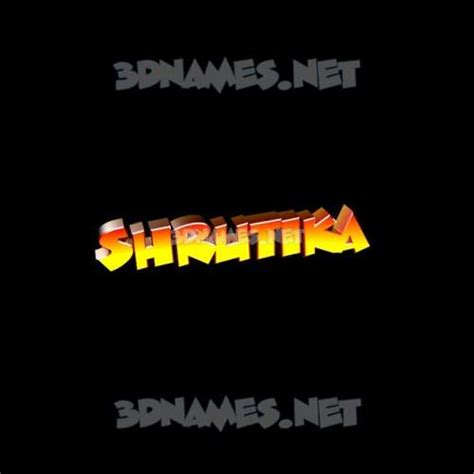 Preview of Black Background 3D name for "shrutika"