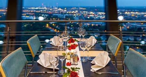 Skyline Dreh-Restaurant Mannheim im Fernmeldeturm mit Panoramablick