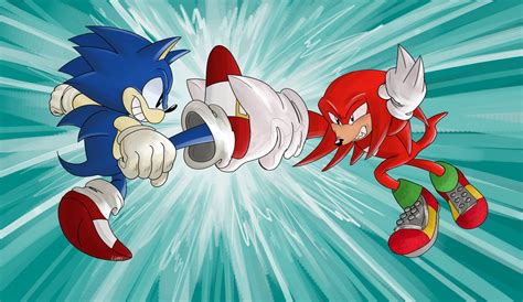 Sonic vs Knuckles by mayopugs on DeviantArt