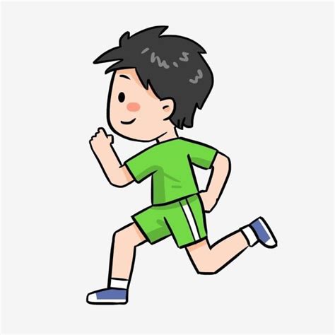 Dibujado A Mano Dibujos Animados Corriendo Niño, Ilustración, Aptitud, Estudiante PNG y PSD para ...