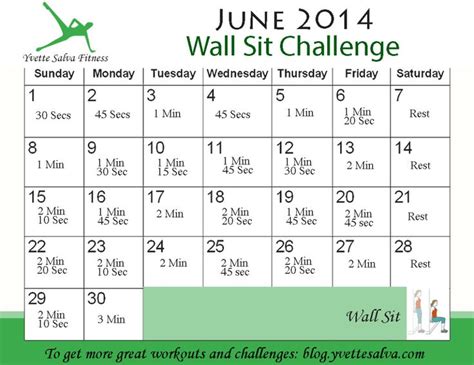 30 Day Wall Sit Challenge | Wall sit challenge, Easy workouts, Month workout challenge
