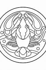 Cancer Zodiac sign  signs coloring Pages For Adults Online sketch template