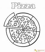 Free Coloring Pages Of Pizza sketch template