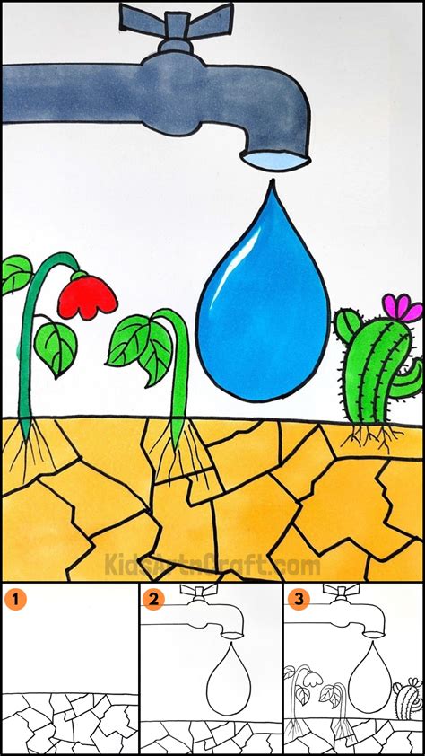 Easy Save Water Drawing For Kids - Kids Art & Craft