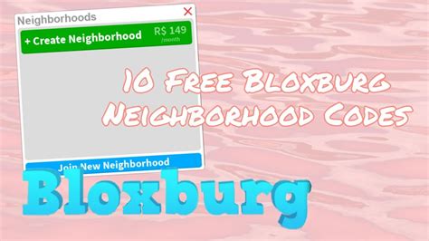 Bloxburg Rp Neighborhood Codes